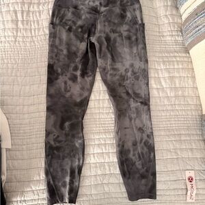 Lululemon Gray Tie-Dye Leggings